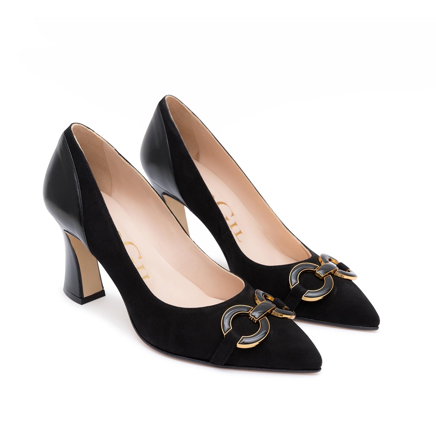 LUCRECIA BLACK SUEDE/NAPA