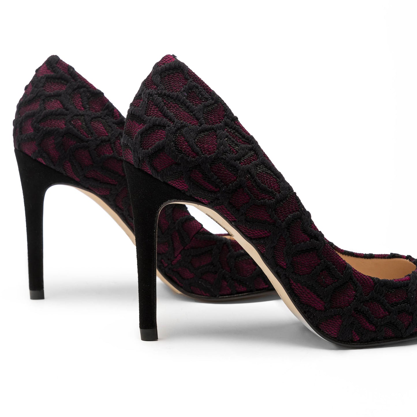 DESIRE RED/BLACK BROCADE