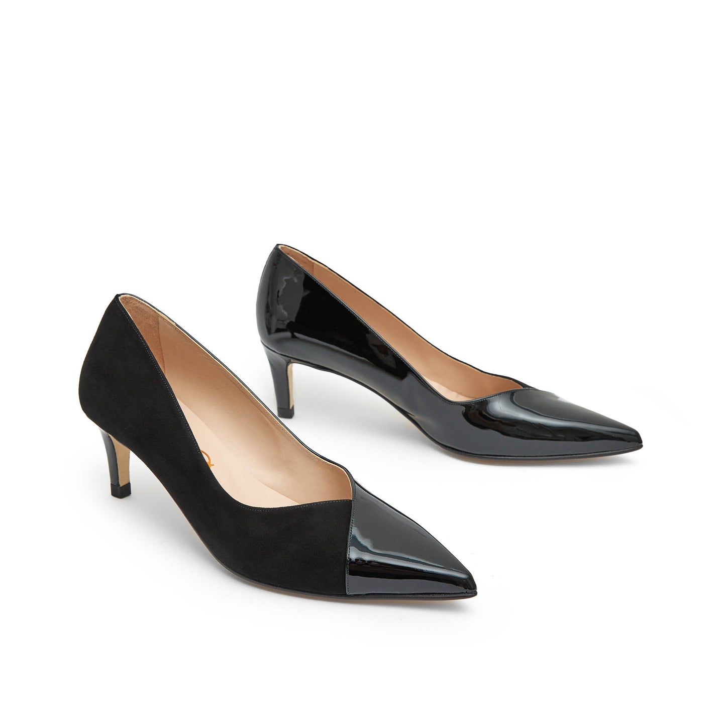 JUANA BLACK SUEDE/BLACK PATENT