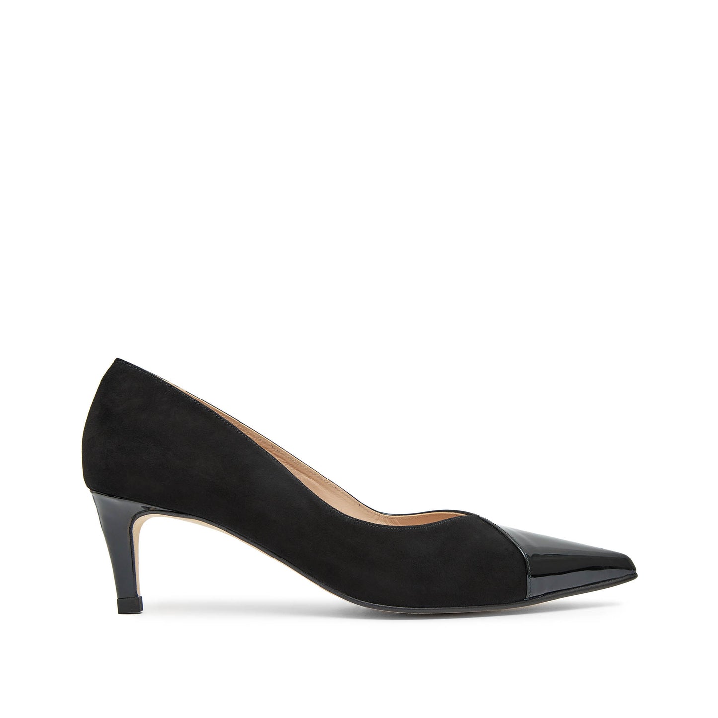 JUANA BLACK SUEDE/BLACK PATENT