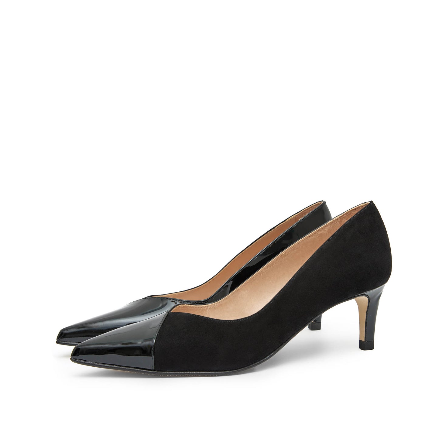 JUANA BLACK SUEDE/BLACK PATENT