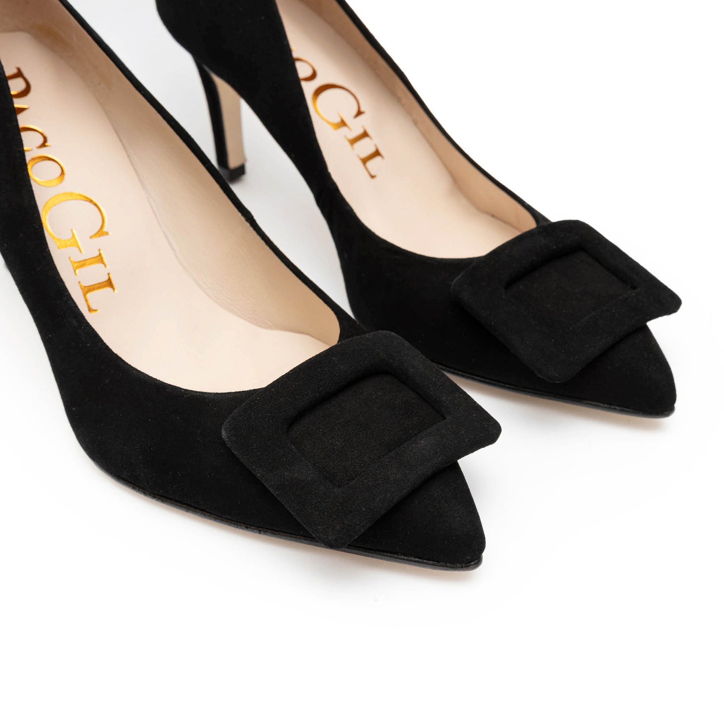 LYRA BLACK SUEDE BOW