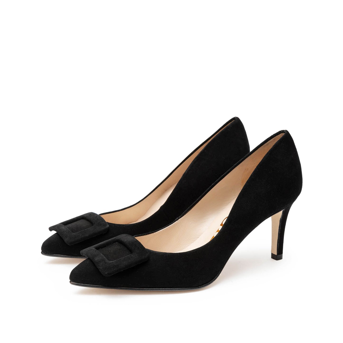 LYRA BLACK SUEDE BOW