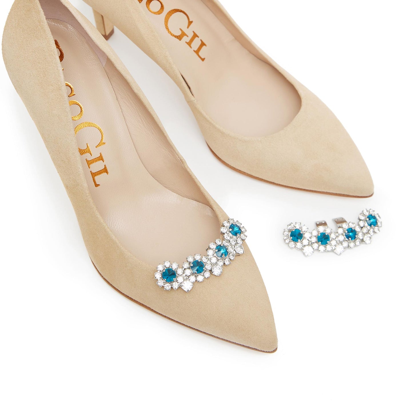 RITA BEIGE BLUE DIAMONDS