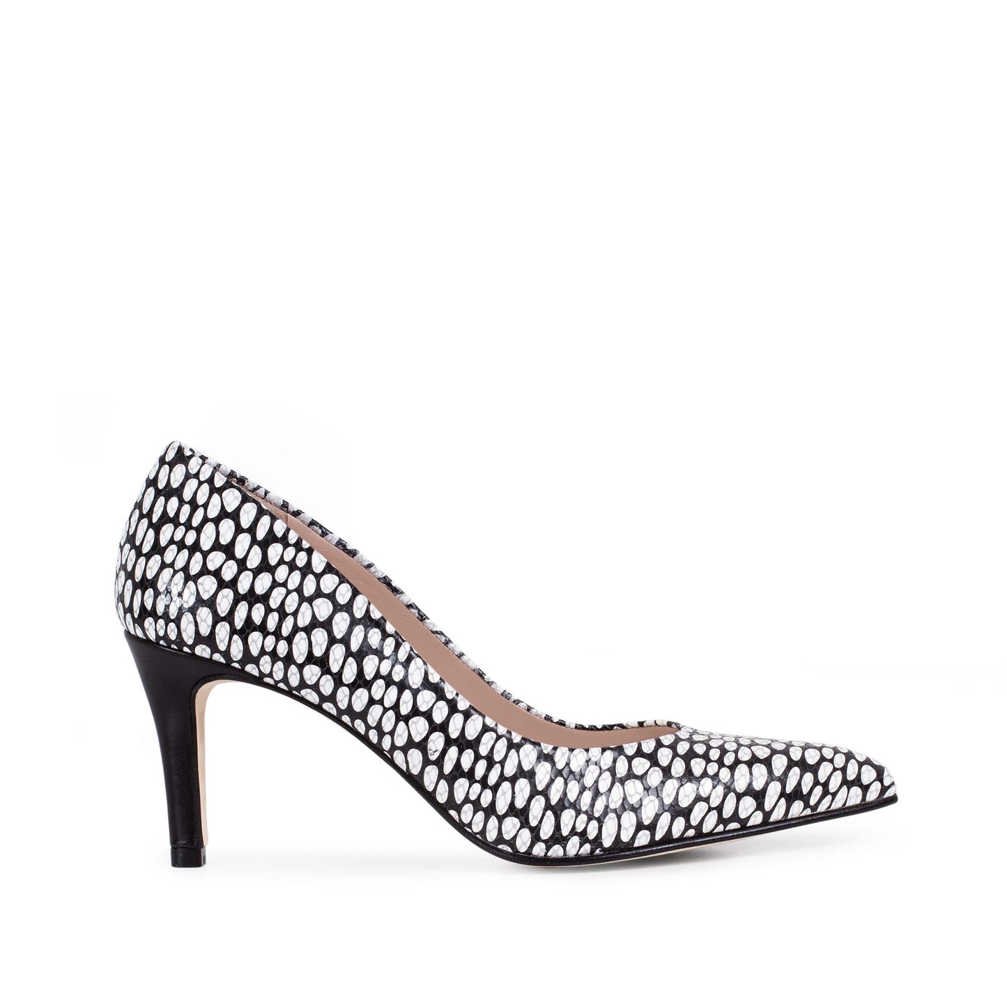 RITA WHITE BLACK SNAKE DOTS