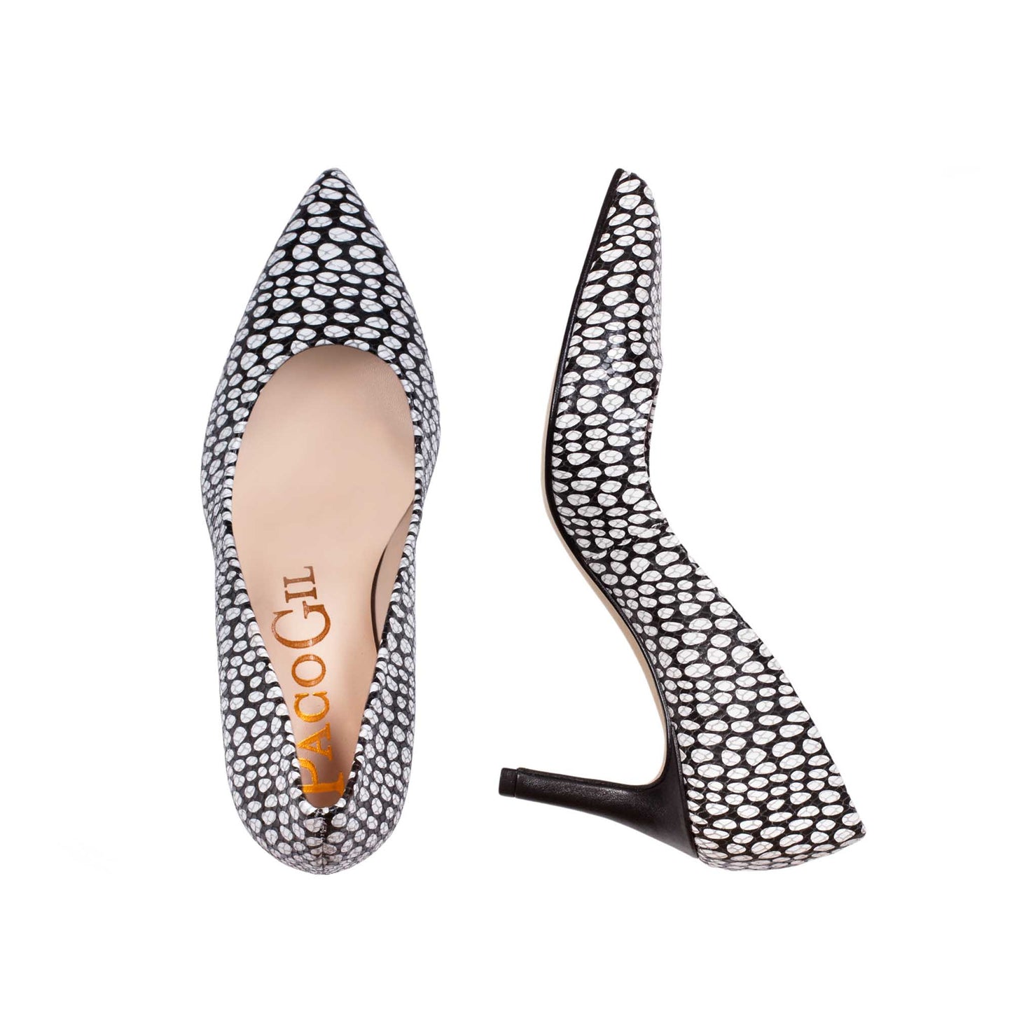 RITA WHITE BLACK SNAKE DOTS