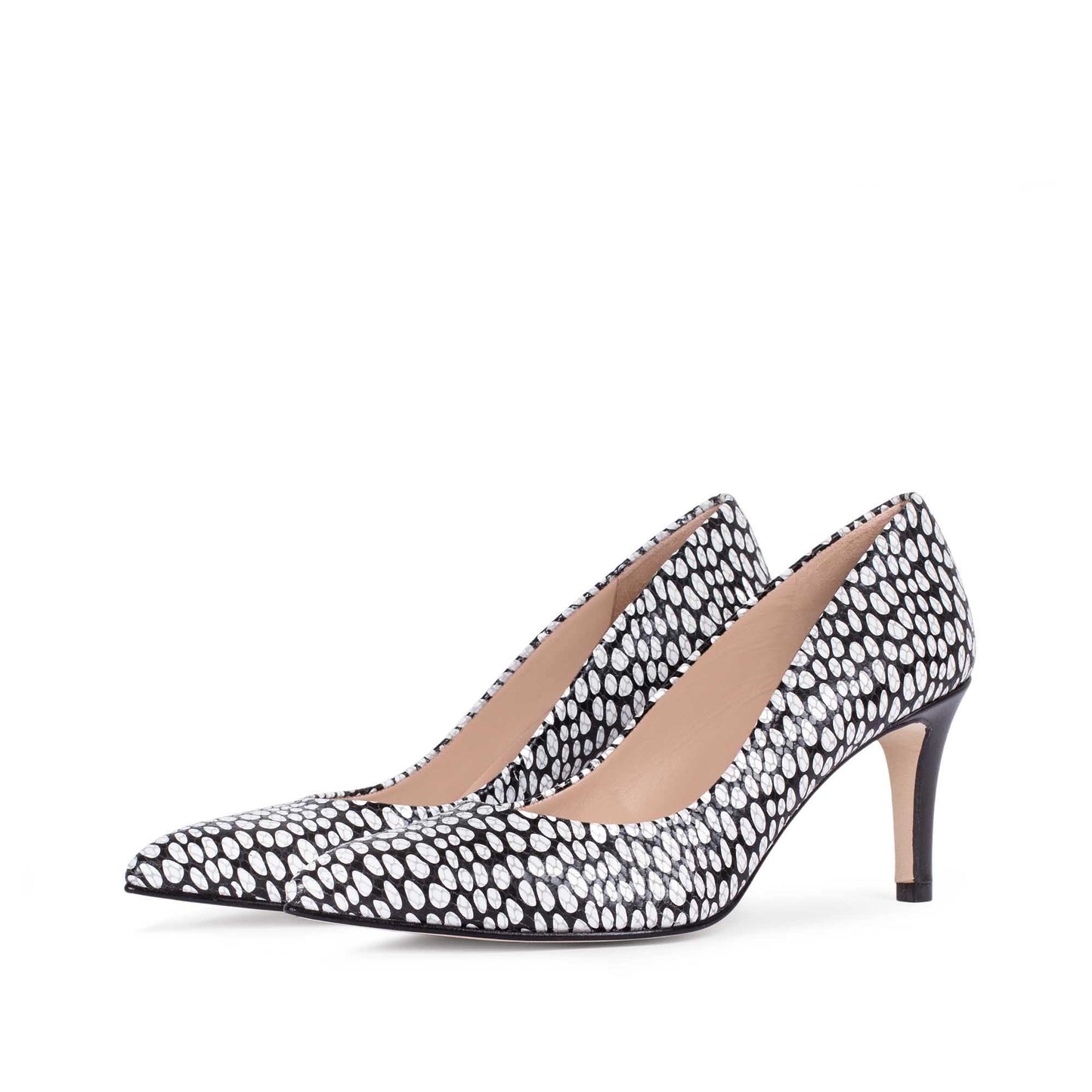 RITA WHITE BLACK SNAKE DOTS