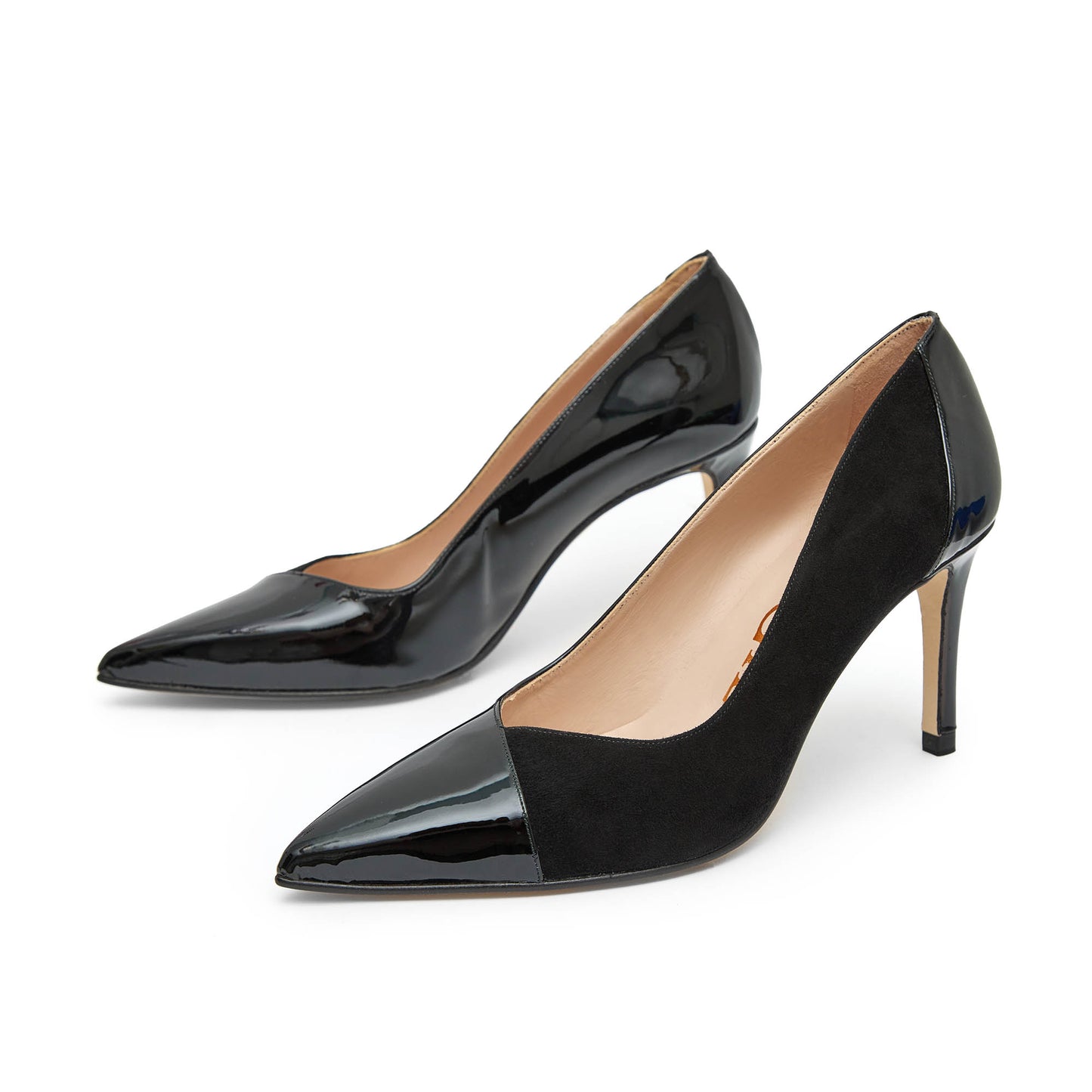 VERONICA BLACK SUEDE/BLACK PATENT