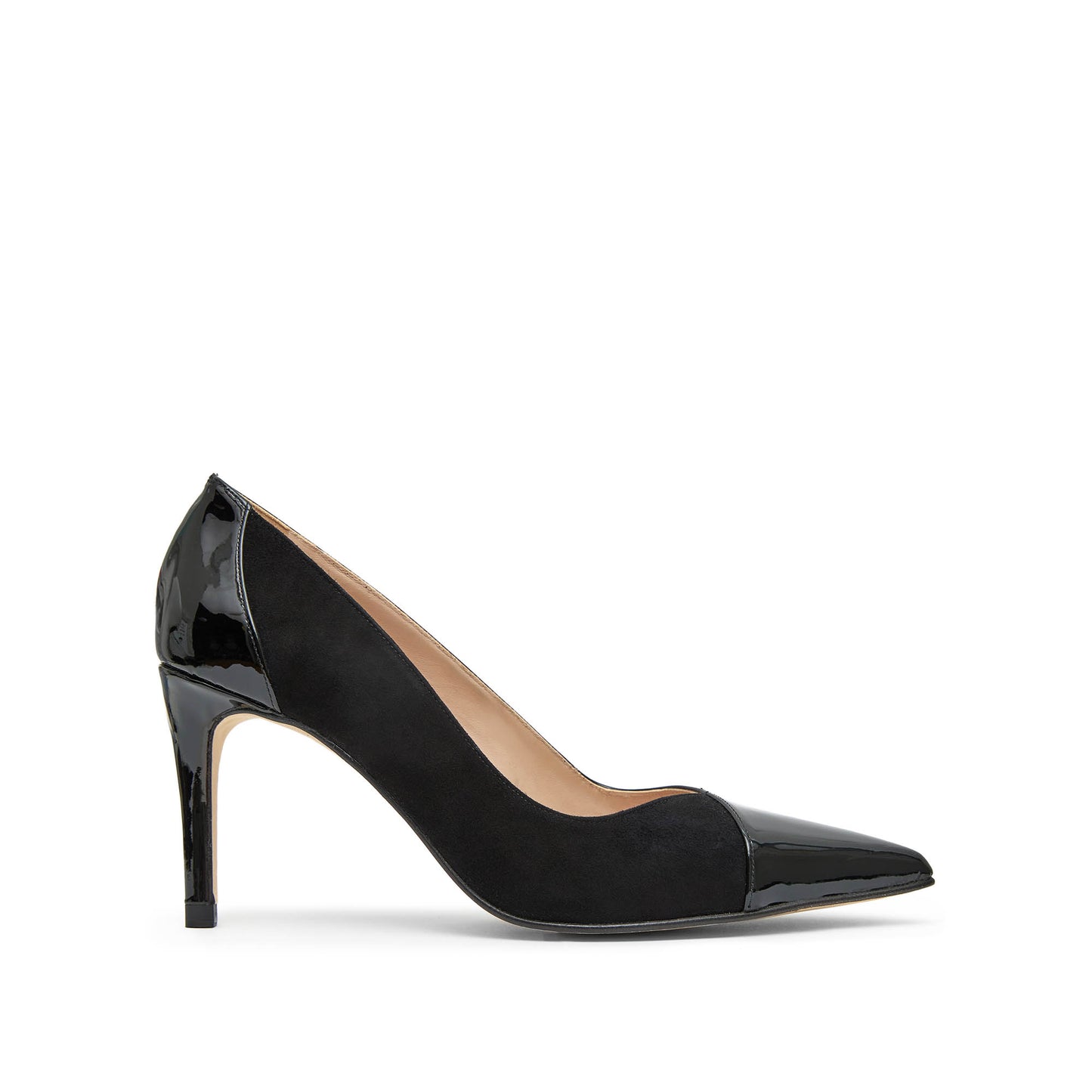 VERONICA BLACK SUEDE/BLACK PATENT