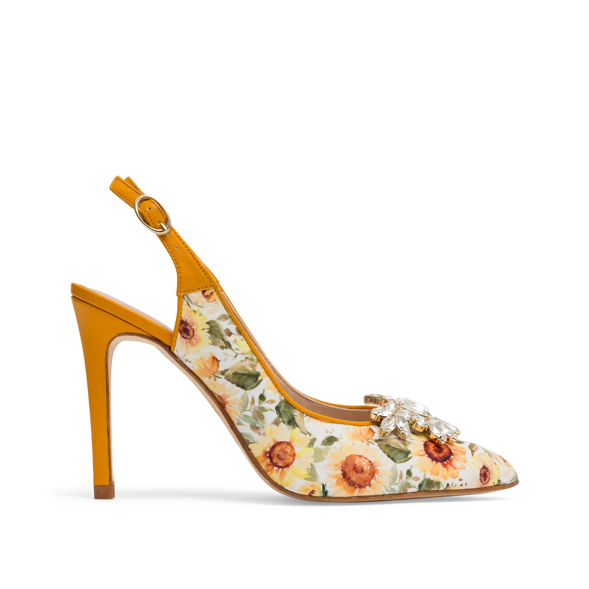 Invitada Zapatos Negros Y Amarillos Zapato De Salón Tejido Alta