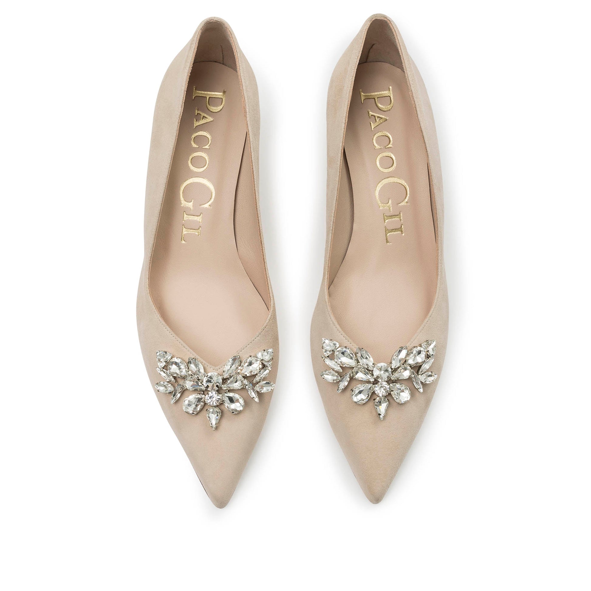 Zapatos de Salón Ante con Tacón cm Paco Gil Color Natural