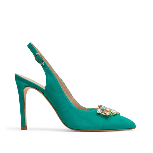 CASILDA GREEN SUEDE