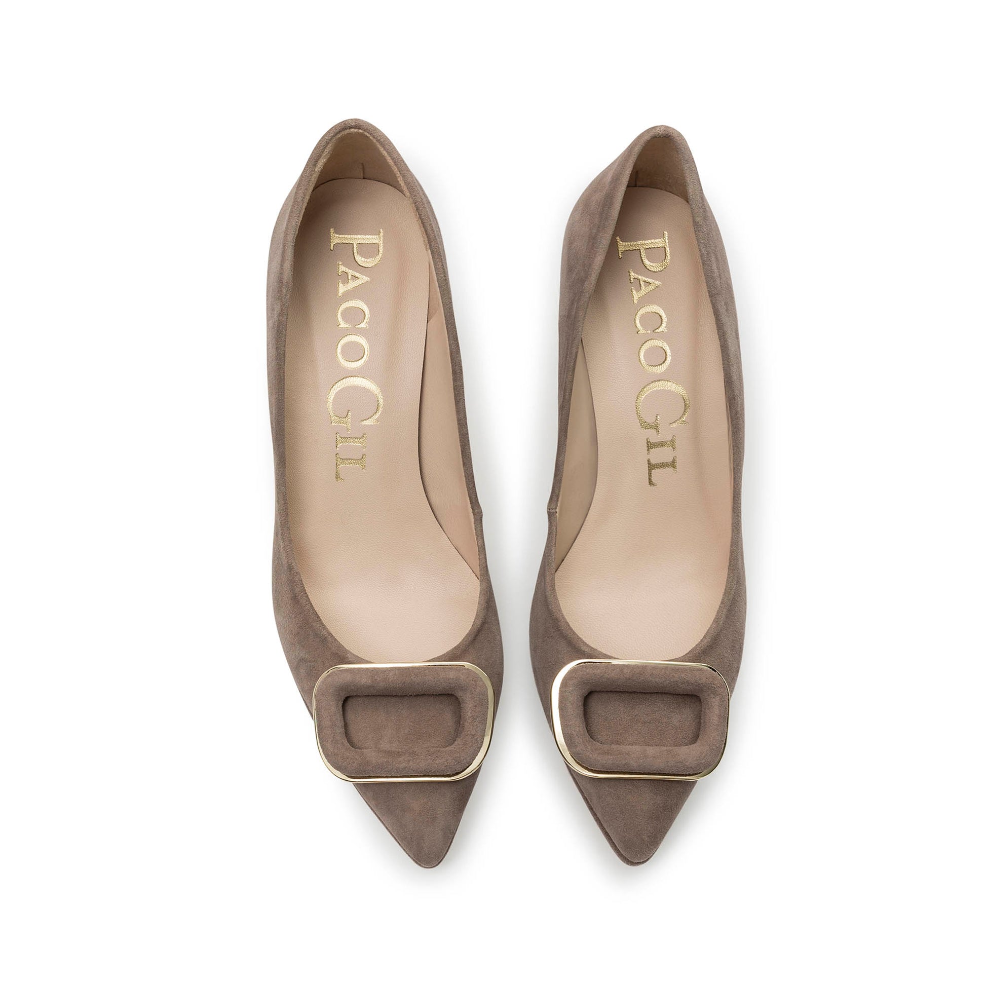 Zapatos de Salón Ante con Tacón cm Paco Gil Color Beige