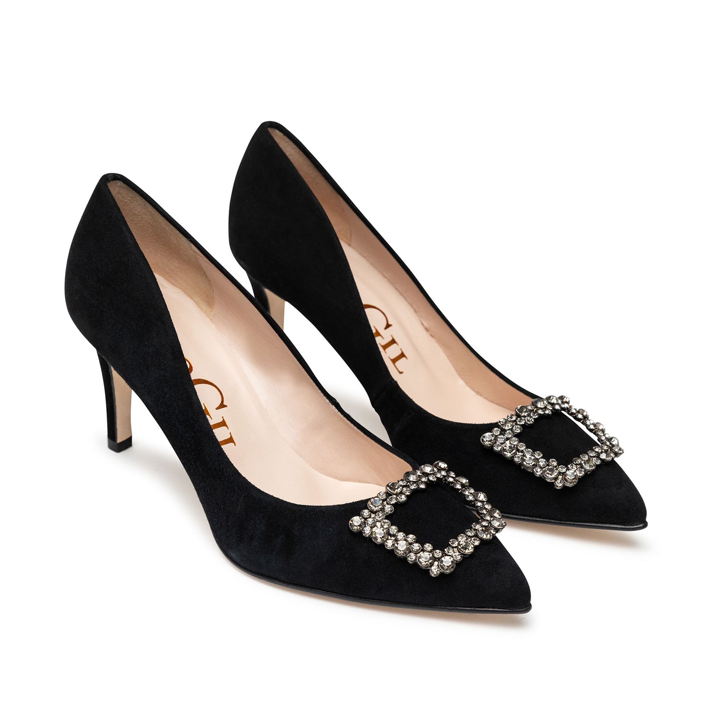 LYRA BLACK SUEDE SQUARE